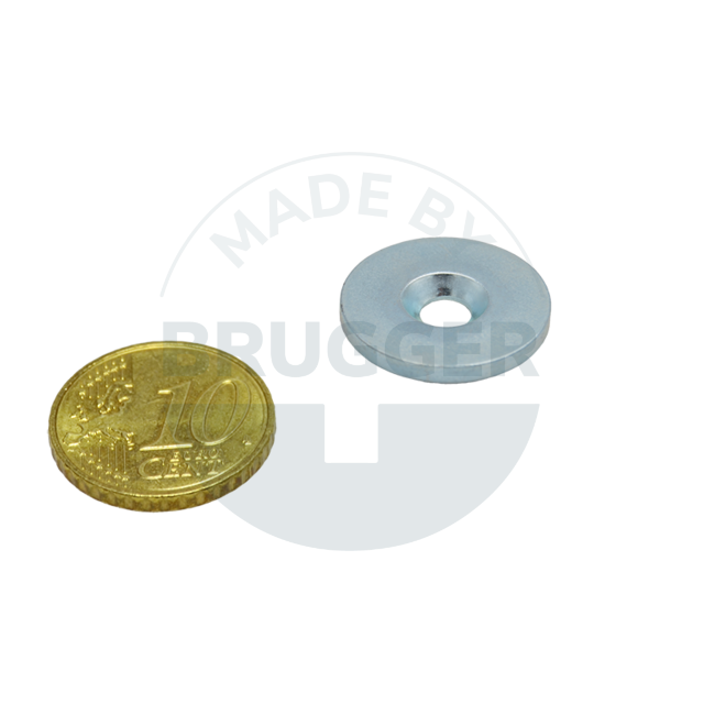 Metal disc with bore and counter bore | © Brugger GmbH