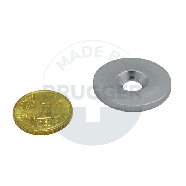Metal disc with bore and counter bore | © Brugger GmbH