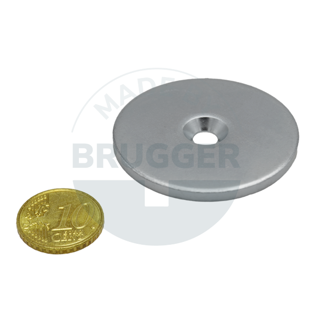 Metal disc with bore and counter bore | © Brugger GmbH