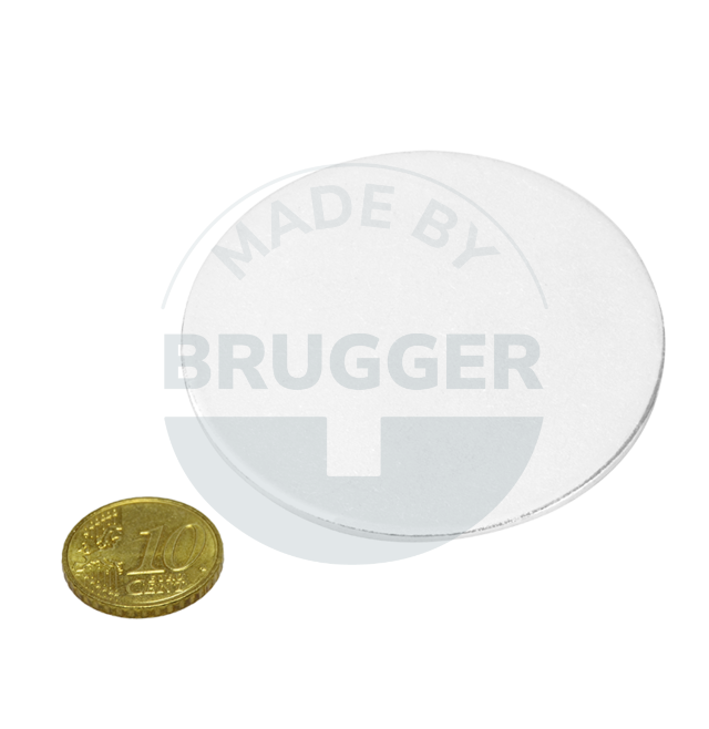 Metal disc with double adhesive tape (3M Scotch-Mount 4032) | © Brugger GmbH