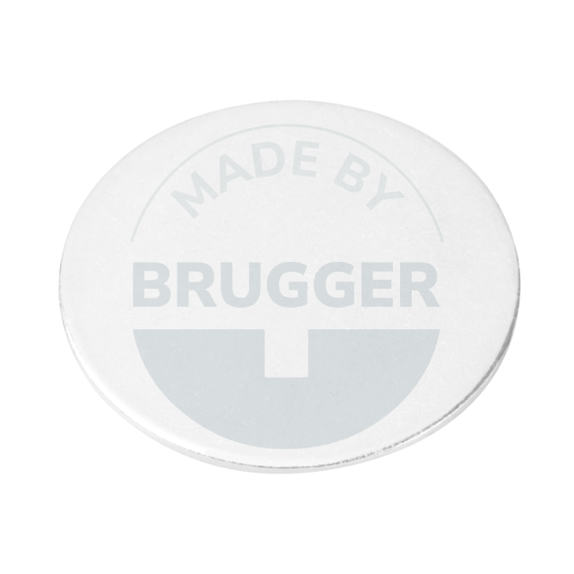 Metal disc with double adhesive tape (3M Scotch-Mount 4032) | © Brugger GmbH