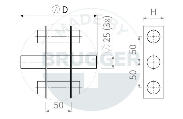 technical drawing Magnetic filter grid made of NdFeB | © Brugger GmbH