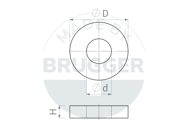 technische Zeichnung Ringmagnet | © Brugger GmbH